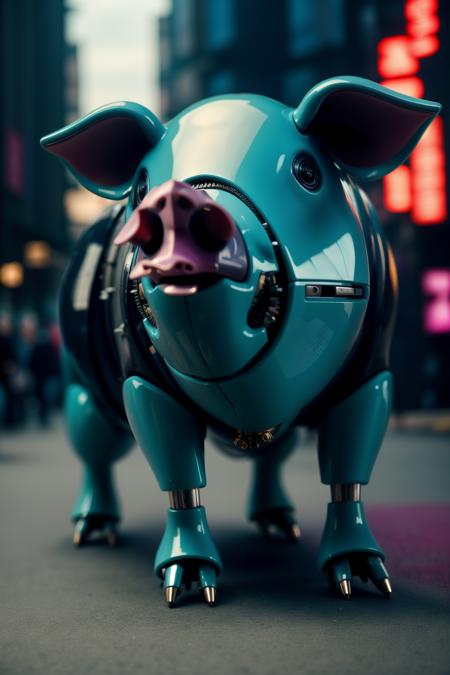 03005-4225938766-sleek black stealth mechanical pig,cyberpunk city in background,.png